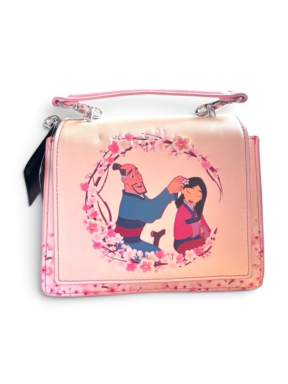 Disney Pink Mulan Floral Crossbody Bag
